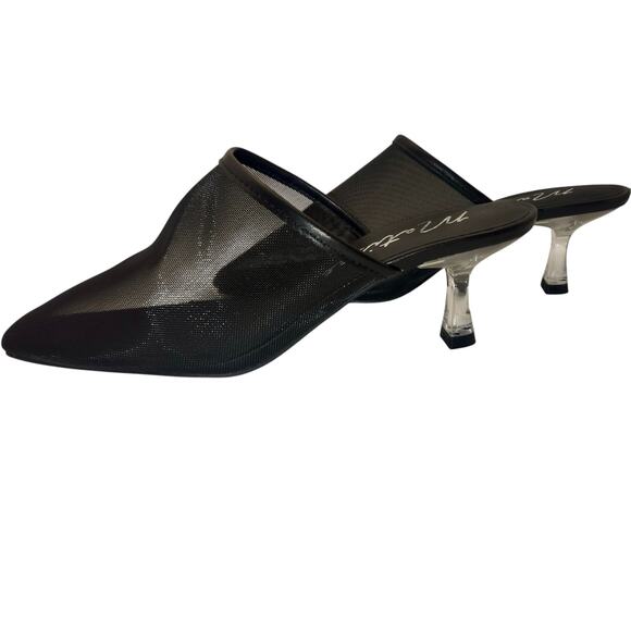 MATISSE Bette‎ Pump Black Mule Clear Kitten Heel Women sz. 7M NEW-IN-BOX $118 - Picture 2 of 6